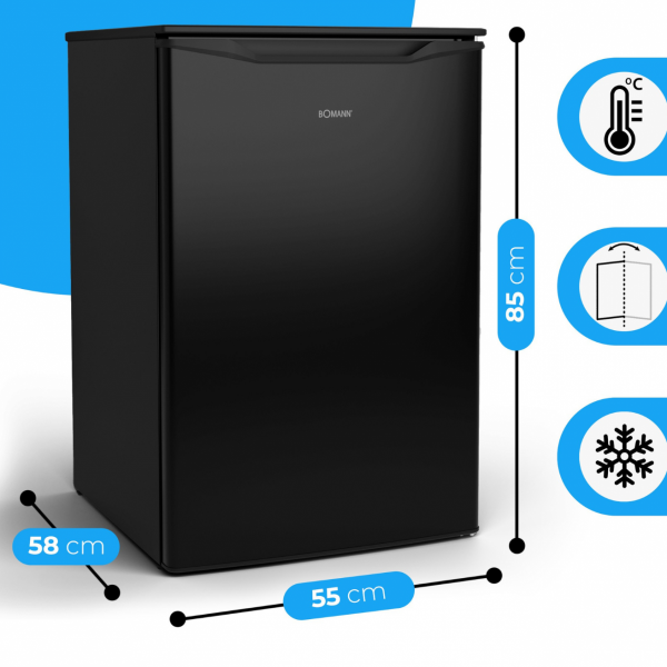 Zamrażarka szufladowa podblatowa Bomann GS 7253 (czarna)