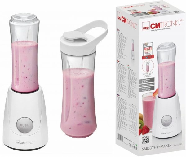 Mikser, blender kielichowy do smoothie, koktajli Clatronic SM 3593 (biały)
