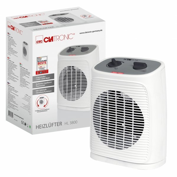 Termowentylator, grzejnik elektryczny 2000 W Clatronic HL 3800