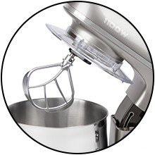 Mikser planetarny, robot kuchenny Bomann KM 6010 CB NA  (tytanowy/szary)