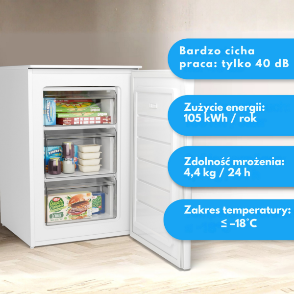 Zamrażarka szufladowa podblatowa Bomann GS 7253 (biała)