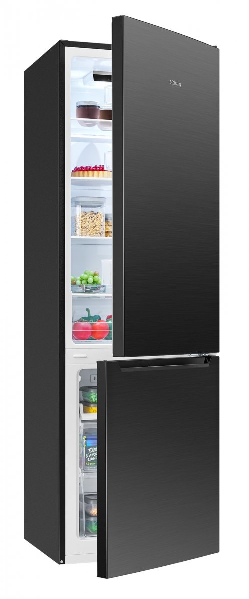 Lodówko-zamrażarka 262 l Bomann KG 7369 (ciemny inox)