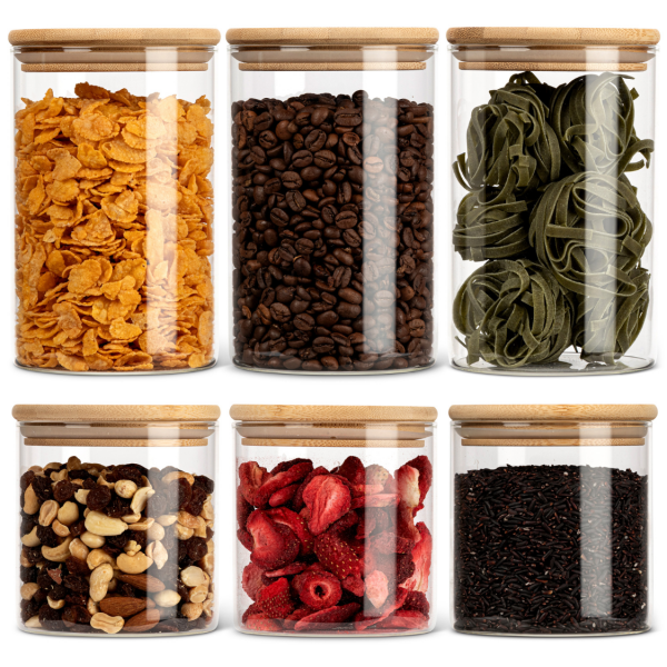 Szklane pojemniki do przechowywania żywności okrągłe 6x Classbach C-VD 4029