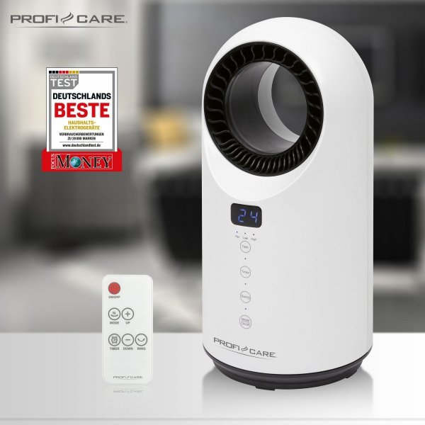 Ceramiczny grzejnik elektryczny, termowentylator, farelka + Pilot 1500 W ProfiCare PC-HL 3086