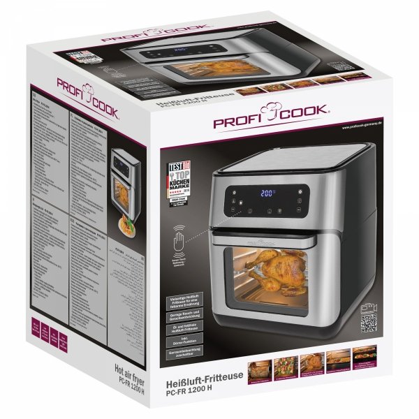 Beztłuszczowa frytkownica, minipiekarnik, grill elektryczny 3w1 ProfiCook PC-FR 1200 H
