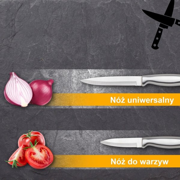 Zestaw noży kuchennych w bloku 7 elementów Classbach C-MBS 4018 (biały)