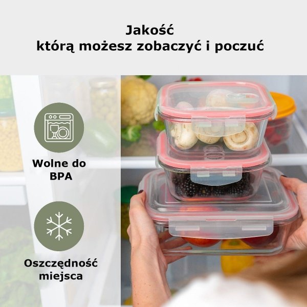 Szklane pojemniki do przechowywania żywności 9x Classbach C-FHD 4011 G