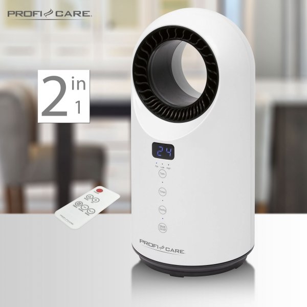 Ceramiczny grzejnik elektryczny, termowentylator, farelka + Pilot 1500 W ProfiCare PC-HL 3086