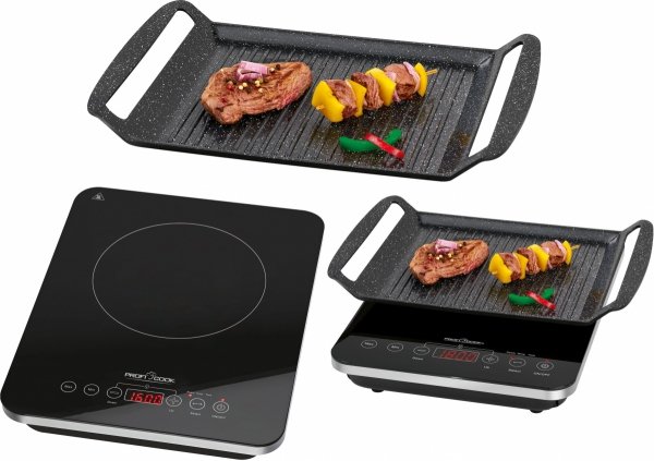 Grill elektryczny kontaktowy + płyta  indukcyjna 2w1 ProfiCook PC-ITG 1130
