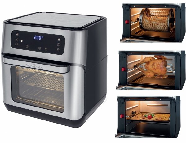 Beztłuszczowa frytkownica, minipiekarnik, grill elektryczny 3w1 ProfiCook PC-FR 1200 H