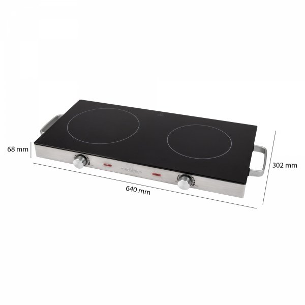 Elektryczna kuchenka na podczerwień ceramiczna dwupalnikowa ProfiCook PC-DKP 1211