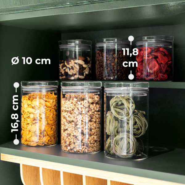 Szklane pojemniki do przechowywania żywności 6x Classbach C-VD 4031