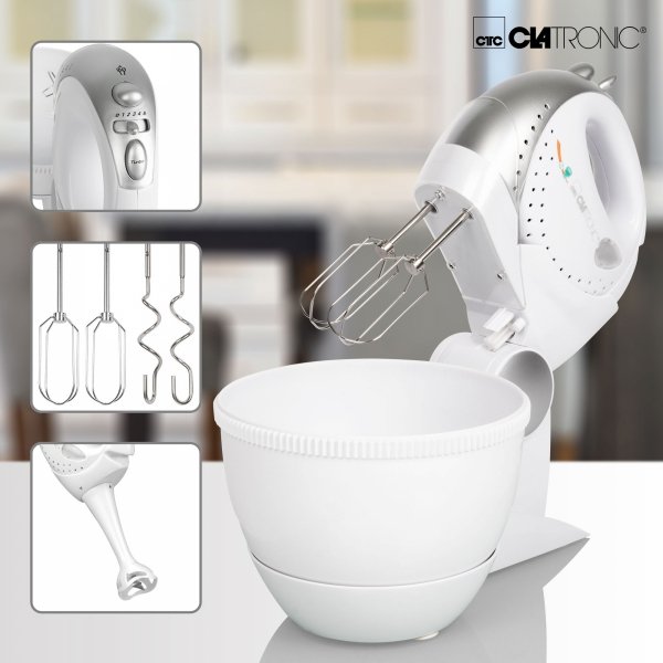 Robot, mikser ręczny z misą obrotową Clatronic 2w1 HMS 2739