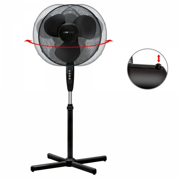 Wentylator stojący wiatrak podłogowy Clatronic VL 3603 S (Ø40cm, wys.125cm)