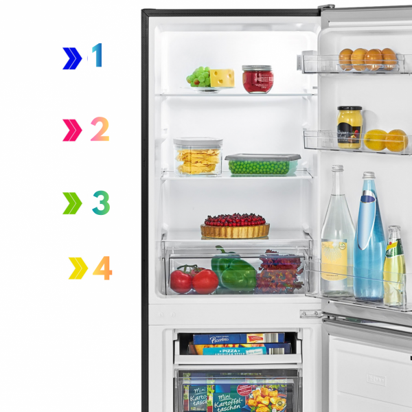 Lodówko-zamrażarka Bomann KG 7359 (ciemny inox)