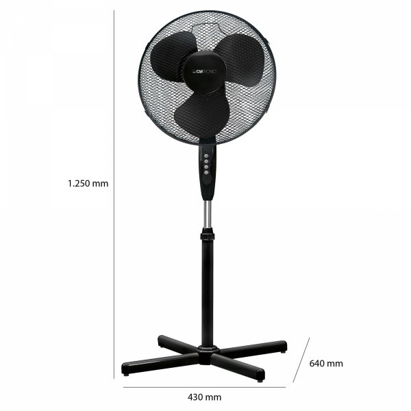 Wentylator stojący wiatrak podłogowy Clatronic VL 3603 S (Ø40cm, wys.125cm)
