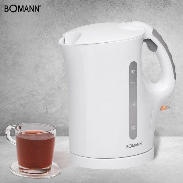 Czajnik elektryczny bezprzewodowy 1,7L Bomann WK 5011 CB (biały)