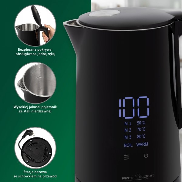 Czajnik elektryczny 1.7L ProfiCook PC-WKS 1243 A
