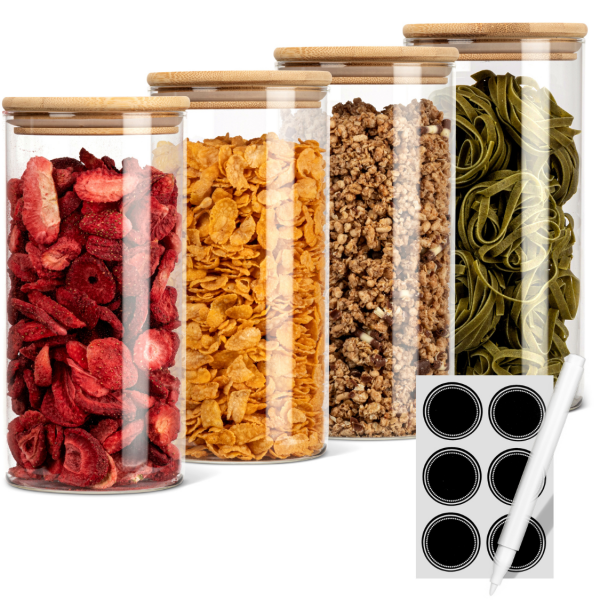 Szklane pojemniki do przechowywania żywności okrągłe 4x Classbach C-VD 4026