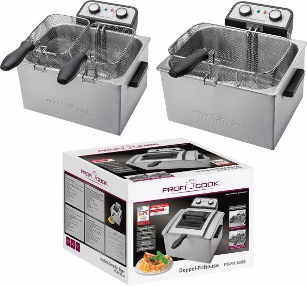 Frytownica olejowa 4 litry z 2 koszami ProfiCook PC-FR 1038