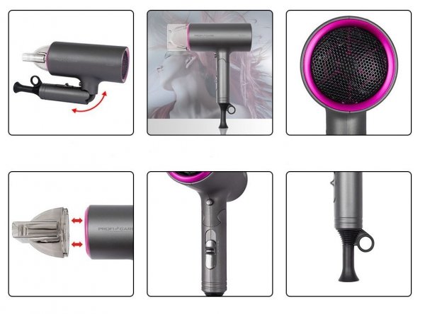 Suszarka do włosów ProfiCare PC-HT 3073 (różowa)