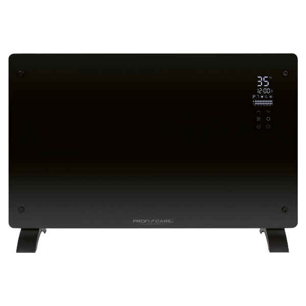 Szklany grzejnik konwektorowy ProfiCare PC-GKH 3119 (czarny)