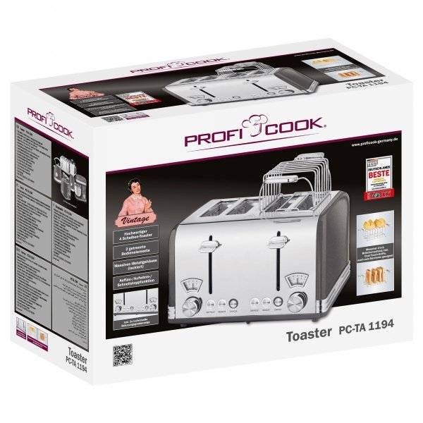 Toster na 4 kromki ProfiCook PC-TA 1194 antracyt
