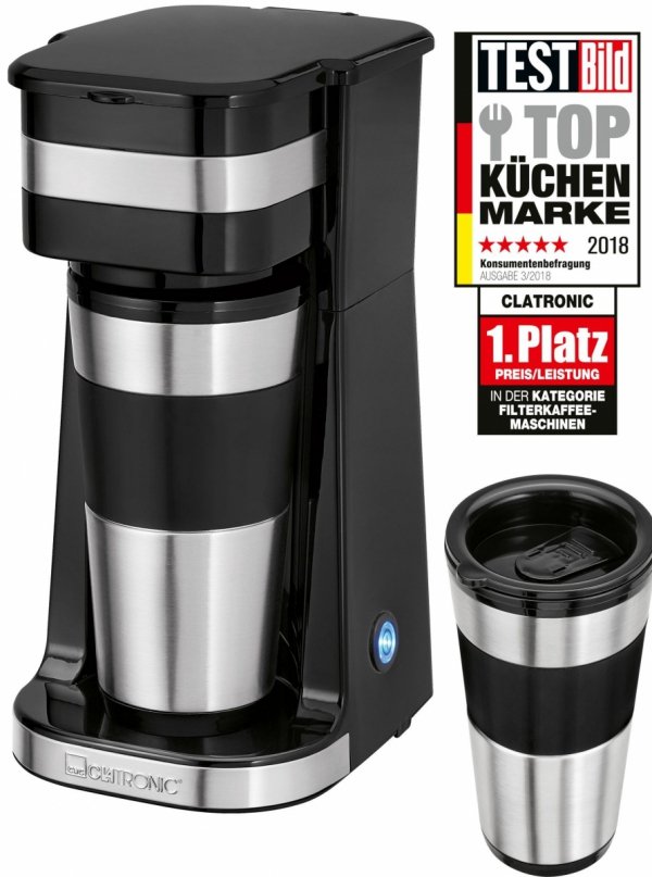 Ekspres do kawy z kubkiem termicznym, kawiarka Clatronic KA 3733