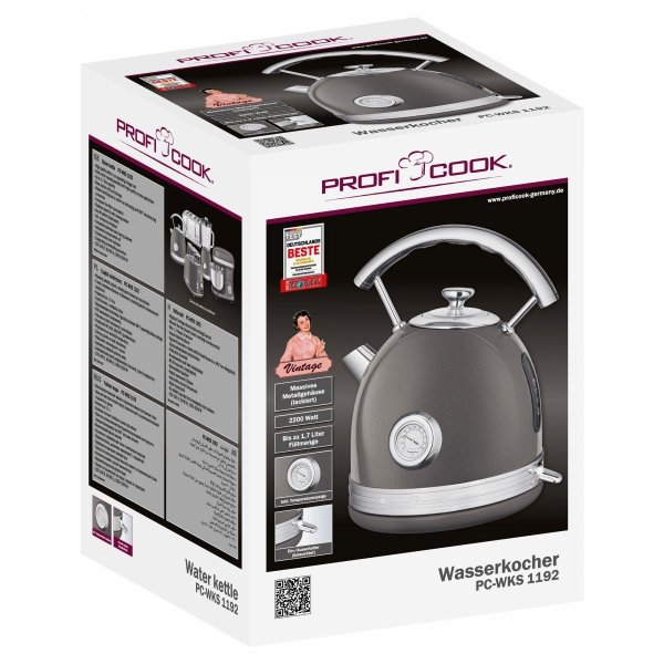 Czajnik elektryczny 1,7L ProfiCook PC-WKS 1192 Antracyt