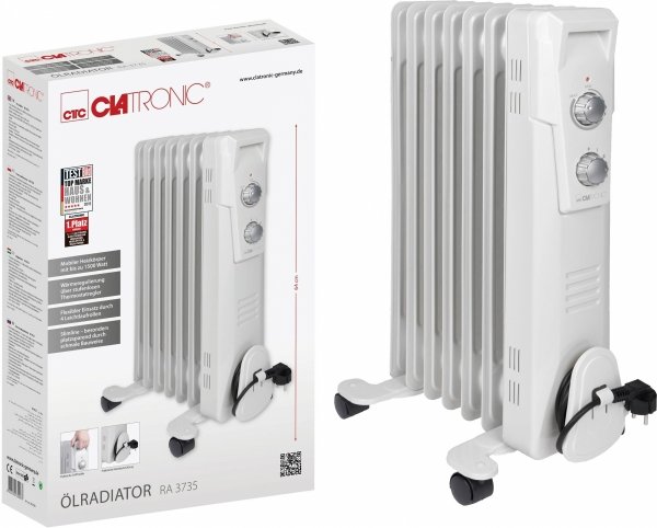 Grzejnik olejowy elektryczny 7 żebrowy 1500 W Clatronic RA 3735