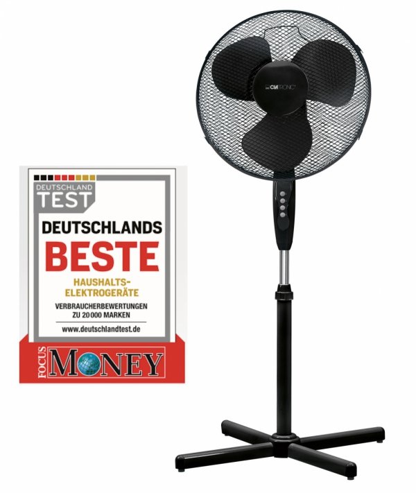 Wentylator stojący wiatrak podłogowy Clatronic VL 3603 S (Ø40cm, wys.125cm)