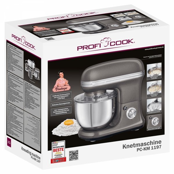 Profesjonalny robot kuchenny planetarny ProfiCook PC-KM 1197 antracyt