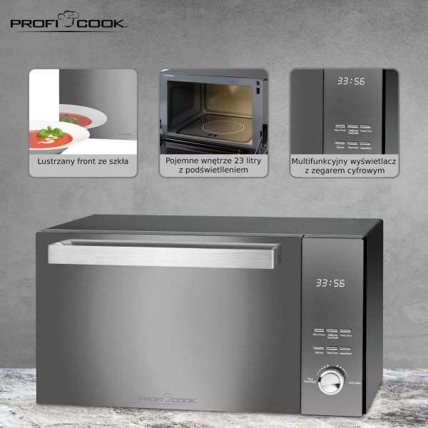 Kuchenka mikrofalowa, mikrofala z grillem ProfiCook PC-MWG 1204