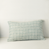 Mintgrünes Dekokissen mit Karomuster 50x30 ZERO WASTE ZW008