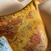 Gold-Burgundy Decorative Pillow Gold 40x40