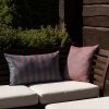 Green-Purple Garden Pillow in Stripes 60x40