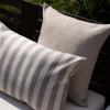 Grey Garden Pillow in Grey Stripes 60x40