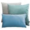 Gray-Mint Velvet Pillow Set
