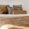 Beżowo-miętowy zestaw sypialniany Aurum + Bergen + Glamour