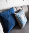 Blue Decorative Pillow Set Touch+Gold