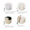 Grey Round Pouffe Cozy 45x35