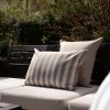 Grey Garden Pillow in Grey Stripes 60x40
