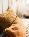 Złoty zestaw 3 poduszek dekoracyjnych do sypialni