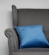 Velvet jasno niebieska poduszka dekoracyjna 45x45