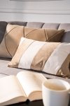 Stripes beżowo kremowa poduszka dekoracyjna 50x30