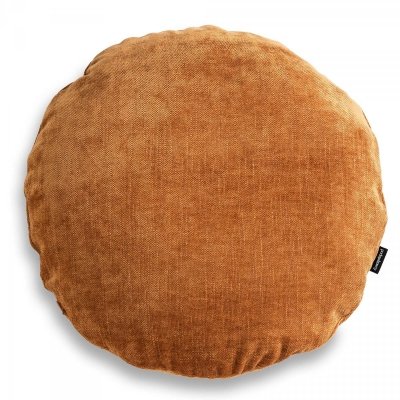 Rolo rundes rostfarbenes Dekokissen 45