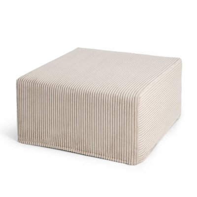 Large Square Beige Pouffe CORD Slim 60x30
