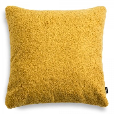 Cozy large honey decorative pillow boucle 50x50