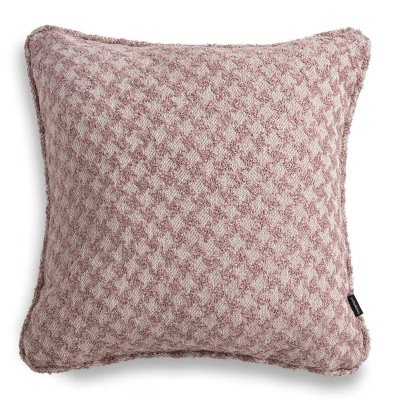 Pink Houndstooth Decorative Cushion 50x50