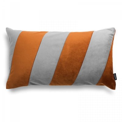 Stripes rudo szara poduszka dekoracyjna 50x30